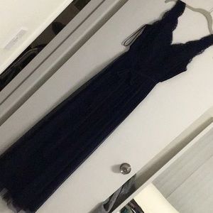 BHLDN navy bridesmaid dress